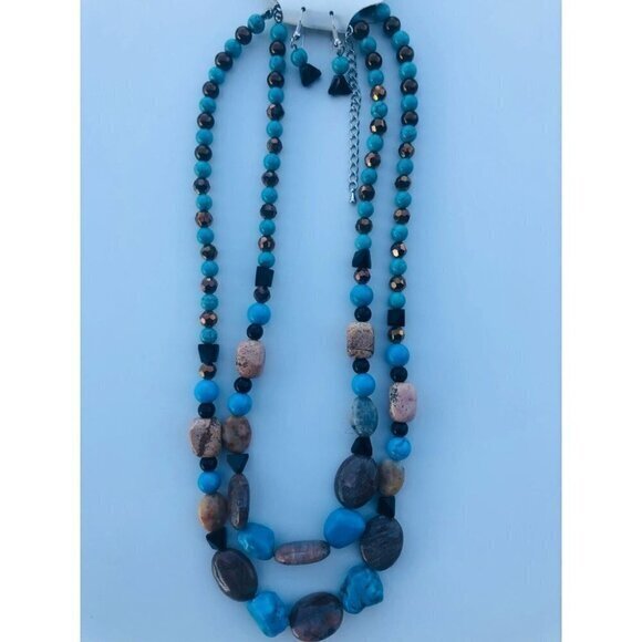 Multicolor Necklace & Earrings. 18‎ In - Picture 3 of 8